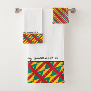 Conjunto De Toalhas GRENADA CARRIACOU Compaixões de Deus Fé Cristã