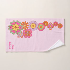 Conjunto De Toalhas Groovy Retro 60s Hippie Bath Towel