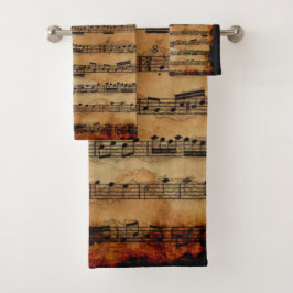 Conjunto De Toalhas Grunge Sheet Music-lover's