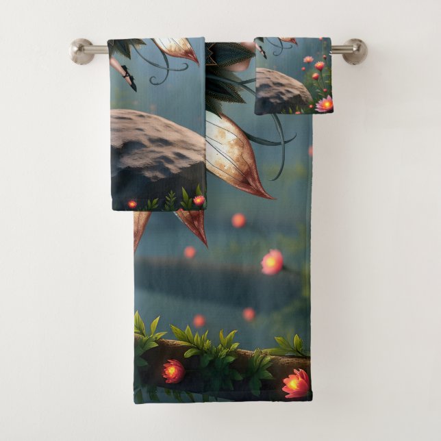 Conjunto De Toalhas Guardiã Fada Fofa na Floresta Mágica (Insitu)