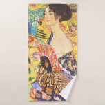 Conjunto De Toalhas Gustav Klimt Lady with Fan vintage art nouveau<br><div class="desc">Gustav Klimt Lady with Fan vintage art nouveau</div>