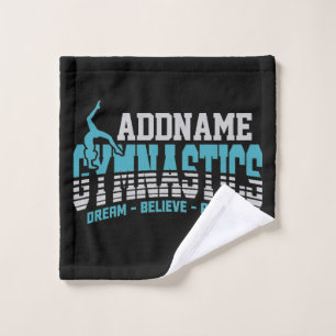 Conjunto De Toalhas Gymnast ADD NAME Gymnastics Team Backbend Kickover