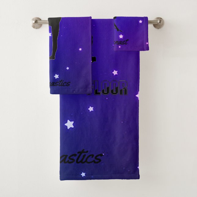 Conjunto De Toalhas Gymnastics Girls 3-Piece Stars Towel Set w / Name! (Insitu)
