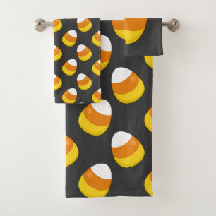 Conjunto De Toalhas Halloween Candy Corn