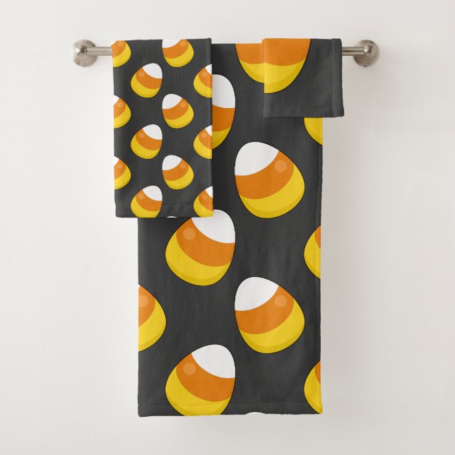 Conjunto De Toalhas Halloween Candy Corn (Insitu)