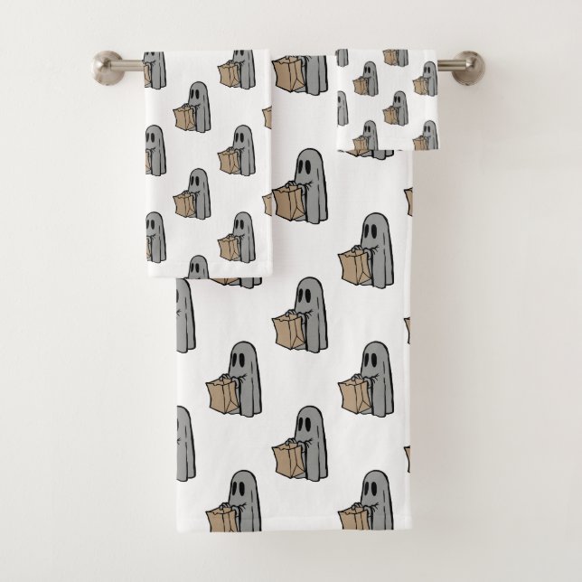 Conjunto De Toalhas Halloween, Cinzas Fantasmas, Truques Ou Tratamento (Insitu)