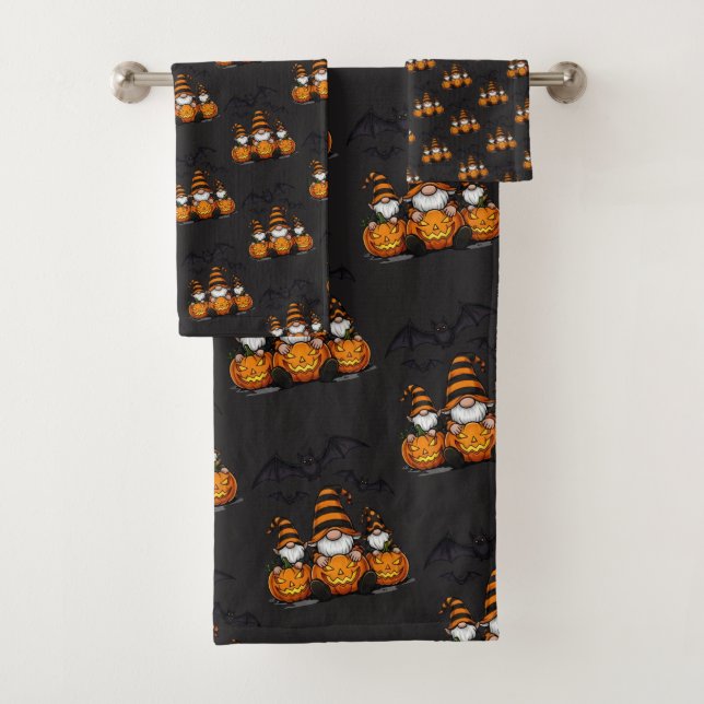 Conjunto De Toalhas Halloween Gnome Towel Set (Insitu)