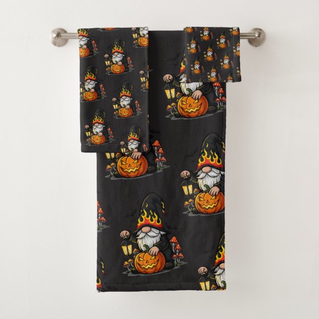 Conjunto De Toalhas Halloween Gnome Towel Set (Insitu)