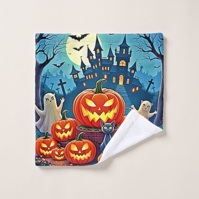 Conjunto De Toalhas Halloween Night: Spooky Fun Art (Pano de lavar)
