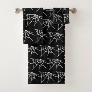 Conjunto De Toalhas Halloween Spider Webs Pattern Spooky Cobweb