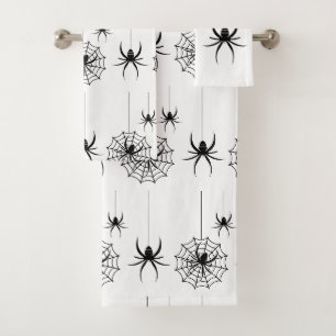 Conjunto De Toalhas Halloween Spider Webs Pattern Spooky Cobweb