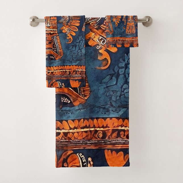 Conjunto De Toalhas Handtuch Set Azteken Stil Mexico Mittel- Südamerik (Insitu)