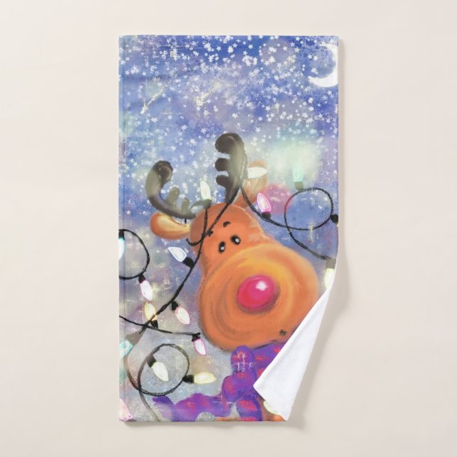 Conjunto De Toalhas Happy Reindeer - Natal (Toalha de mão)