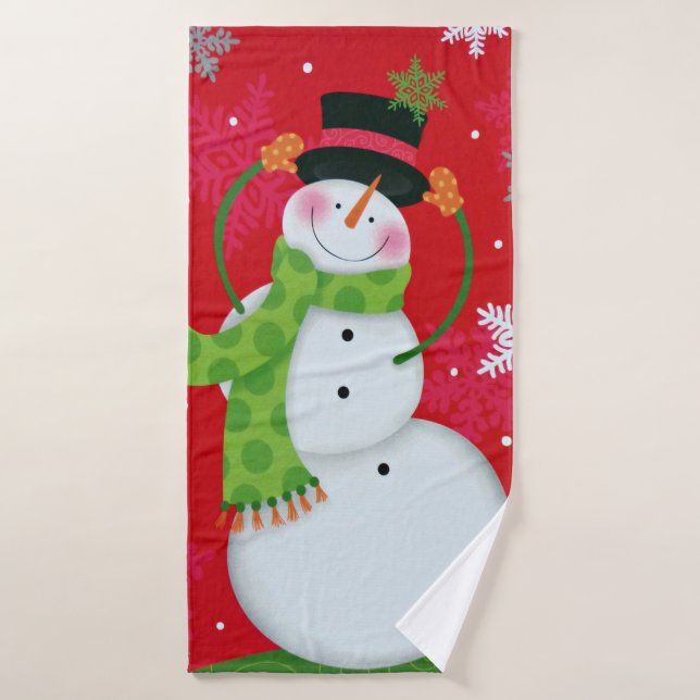 Conjunto De Toalhas Happy Snowman (Toalha de Banho)