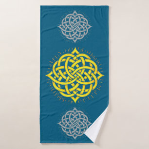 Conjunto De Toalhas Harmonia Infinita: Arte do Símbolo Céltico Mandala