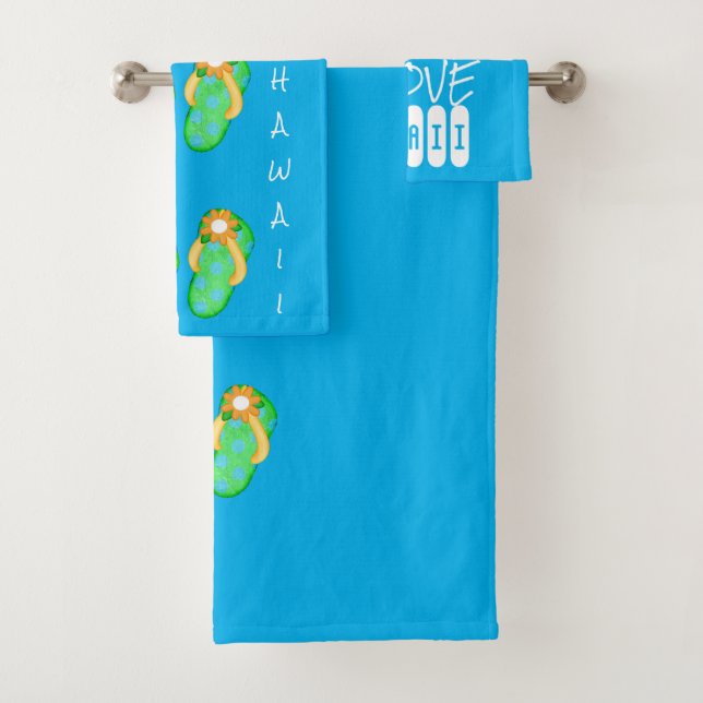 CONJUNTO DE TOALHAS HAWAII ALOHA COLLECTION - (Insitu)