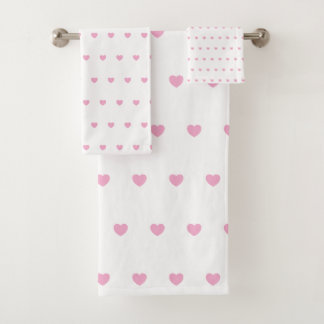Conjunto De Toalhas Hearts Pattern