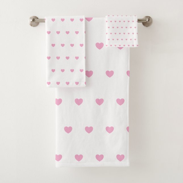 Conjunto De Toalhas Hearts Pattern (Insitu)