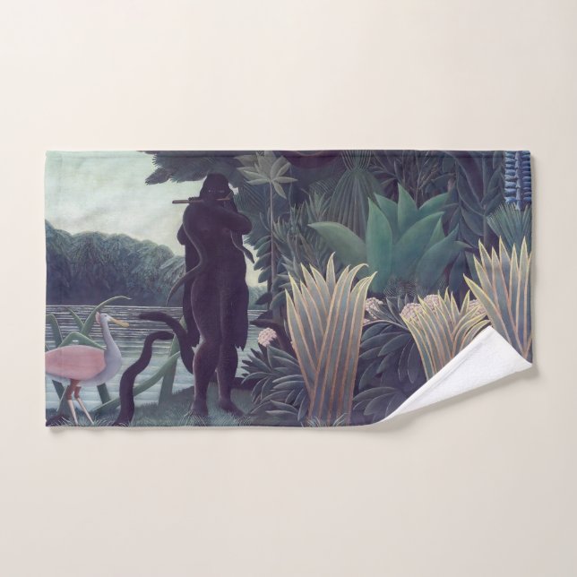 Conjunto De Toalhas Henri Rousseau - A Cobra Charmer (Toalha de mão)