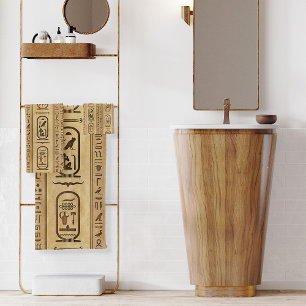 Conjunto De Toalhas Hieróglifos egípcios Textura de Vintage