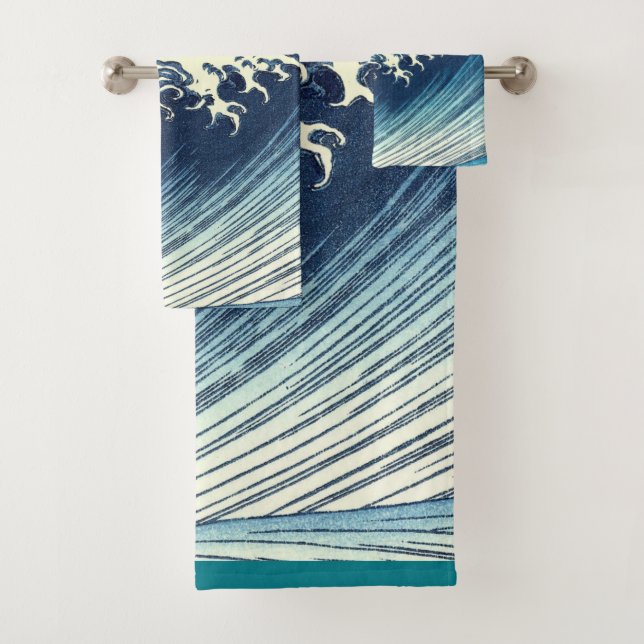 Conjunto De Toalhas Hokusai Big Wave Japão Art (Insitu)