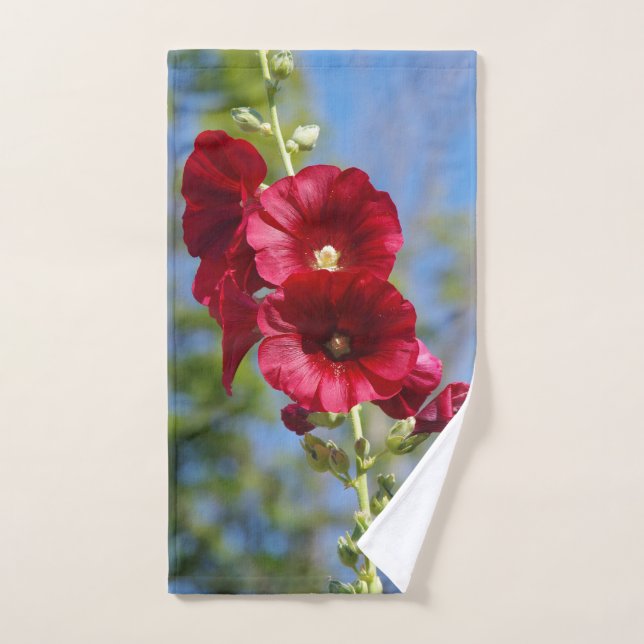 Conjunto de toalhas Hollyhocks (Toalha de mão)