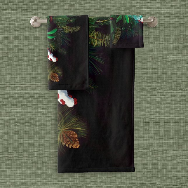 Conjunto De Toalhas Homem Verde de inverno de Natal (Criador carregado)