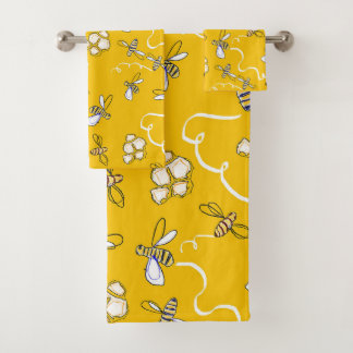 Conjunto De Toalhas Honey Bees Bath Towel Set