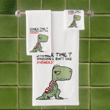 Hora do Banho T-Rex Dinossauro Engraçado Crianças