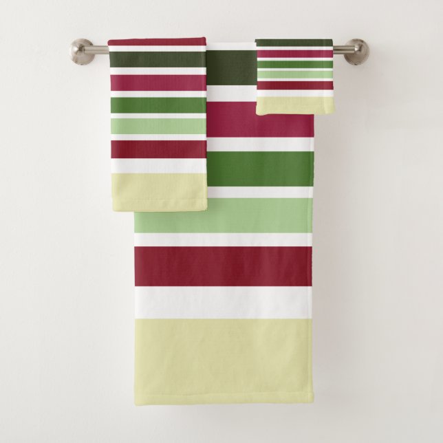 Conjunto De Toalhas Horta decorativa verde e creme (Insitu)