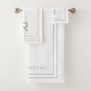 Conjunto De Toalhas Hospitalidade Moderna Monogrammed White Hotel