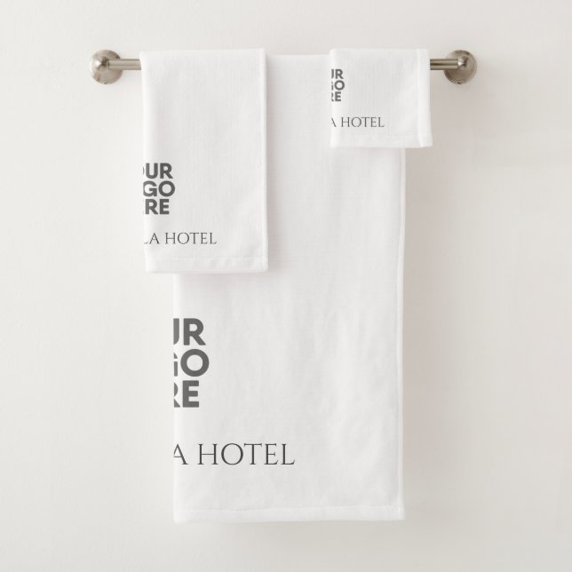 Conjunto De Toalhas Hotel Elegante Custom Add Logo Business Hospitalid (Insitu)