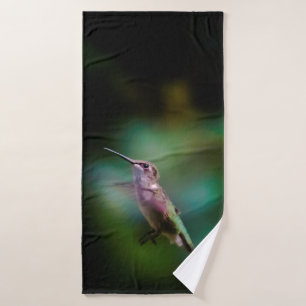 Conjunto De Toalhas Hummingbird com garganta de rubi - Fotografia orig