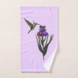 Conjunto De Toalhas Hummingbird E Iris Flower