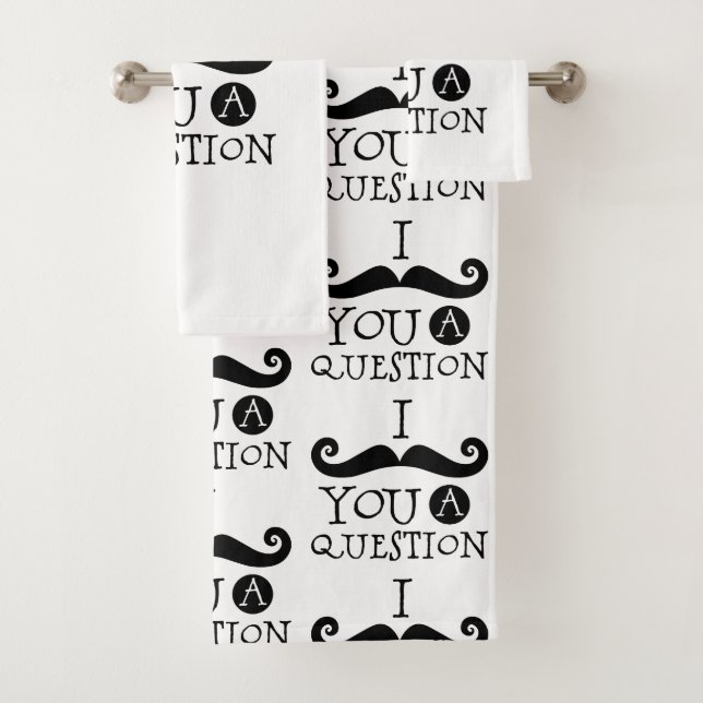 Conjunto De Toalhas Humor de bigode preto (Insitu)