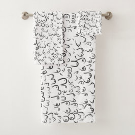 Conjunto De Toalhas Humor engraçado padrão