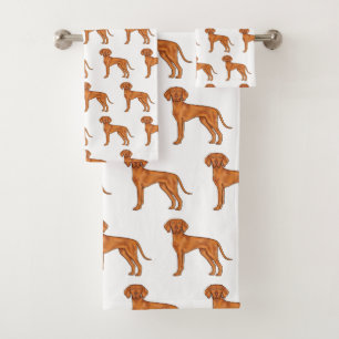 Conjunto De Toalhas Húngaro Vizsla Cute Cartoon Pointer Dog Patterno
