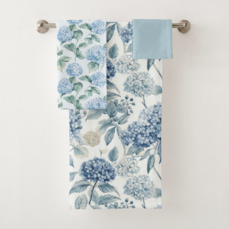 Conjunto De Toalhas Hydrangea Floral Bath Towel Set