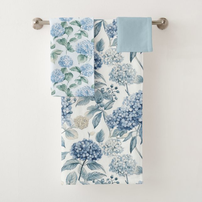 Conjunto De Toalhas Hydrangea Floral Bath Towel Set (Insitu)