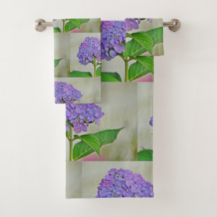 Conjunto De Toalhas Hydrangea roxo