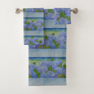 Conjunto De Toalhas Hydrangeas pelo mar