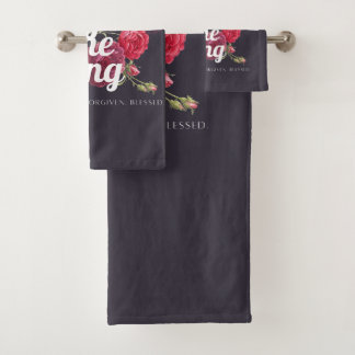 Conjunto De Toalhas "I am a Daughter of the King" Towel Set