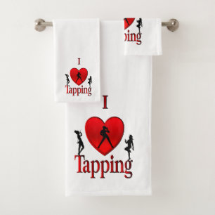 Conjunto De Toalhas I Heart Tap Dance