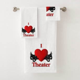 Conjunto De Toalhas I Heart Theater