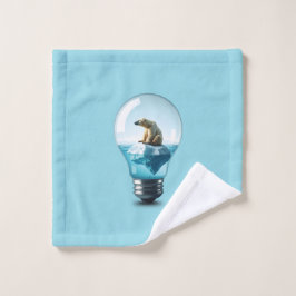 Conjunto De Toalhas Iceberg da Lâmpada - Urso Polar em uma Lâmpada