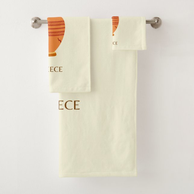 Conjunto De Toalhas Ilhas gregas, Grécia, Viagem, Retro, Pastel (Insitu)