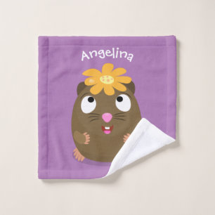 Conjunto De Toalhas Ilustração animada feliz cota-guiné