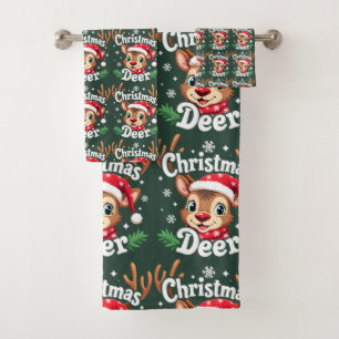 Conjunto De Toalhas Ilustração Bela de Cerveja de Natal