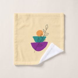 Conjunto De Toalhas Ilustração boho de folhas