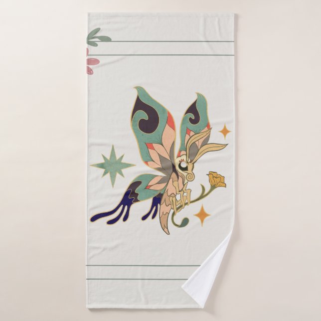 Conjunto De Toalhas Ilustração da borboleta, arte inspirada na fada (Toalha de Banho)